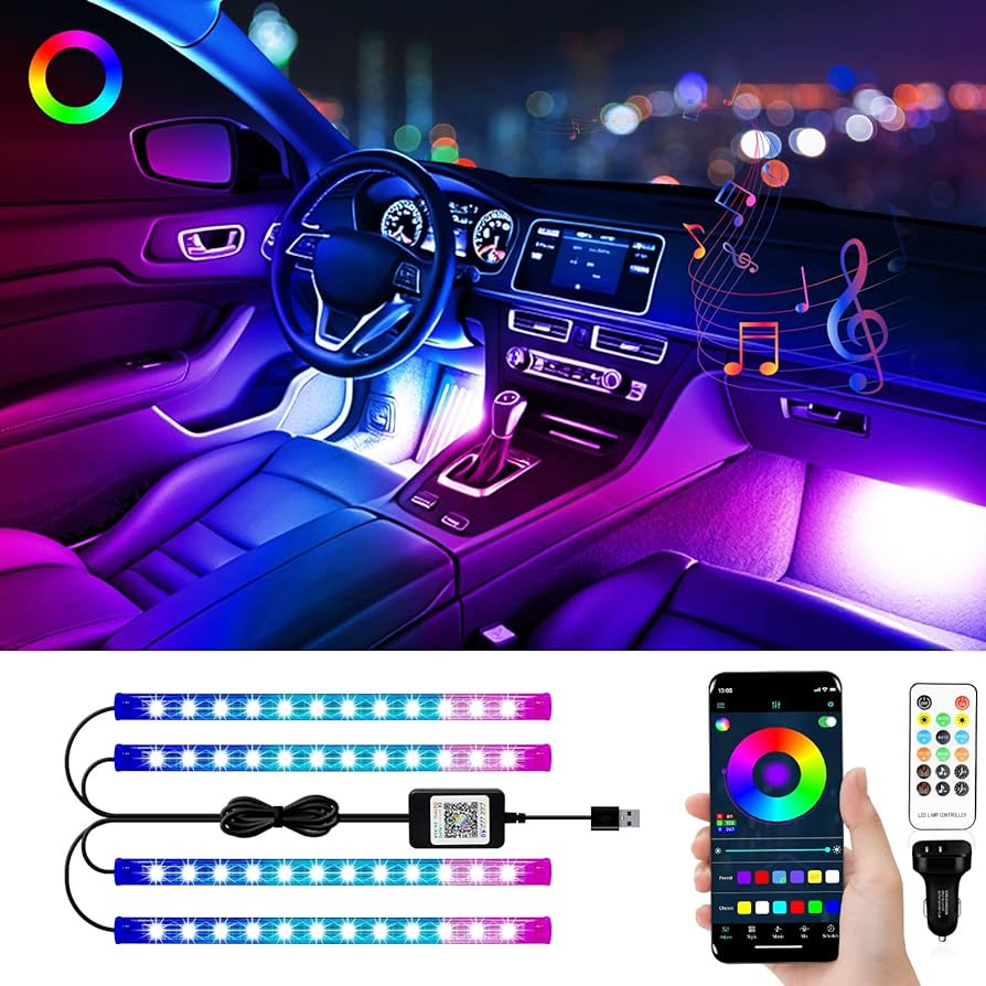 RGB Interior Car Lights (App + Music Sync)